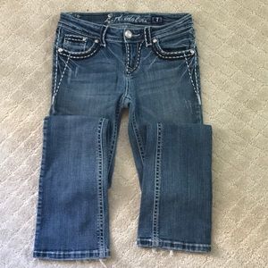 EUC LA Idol distressed denim bootcut jeans